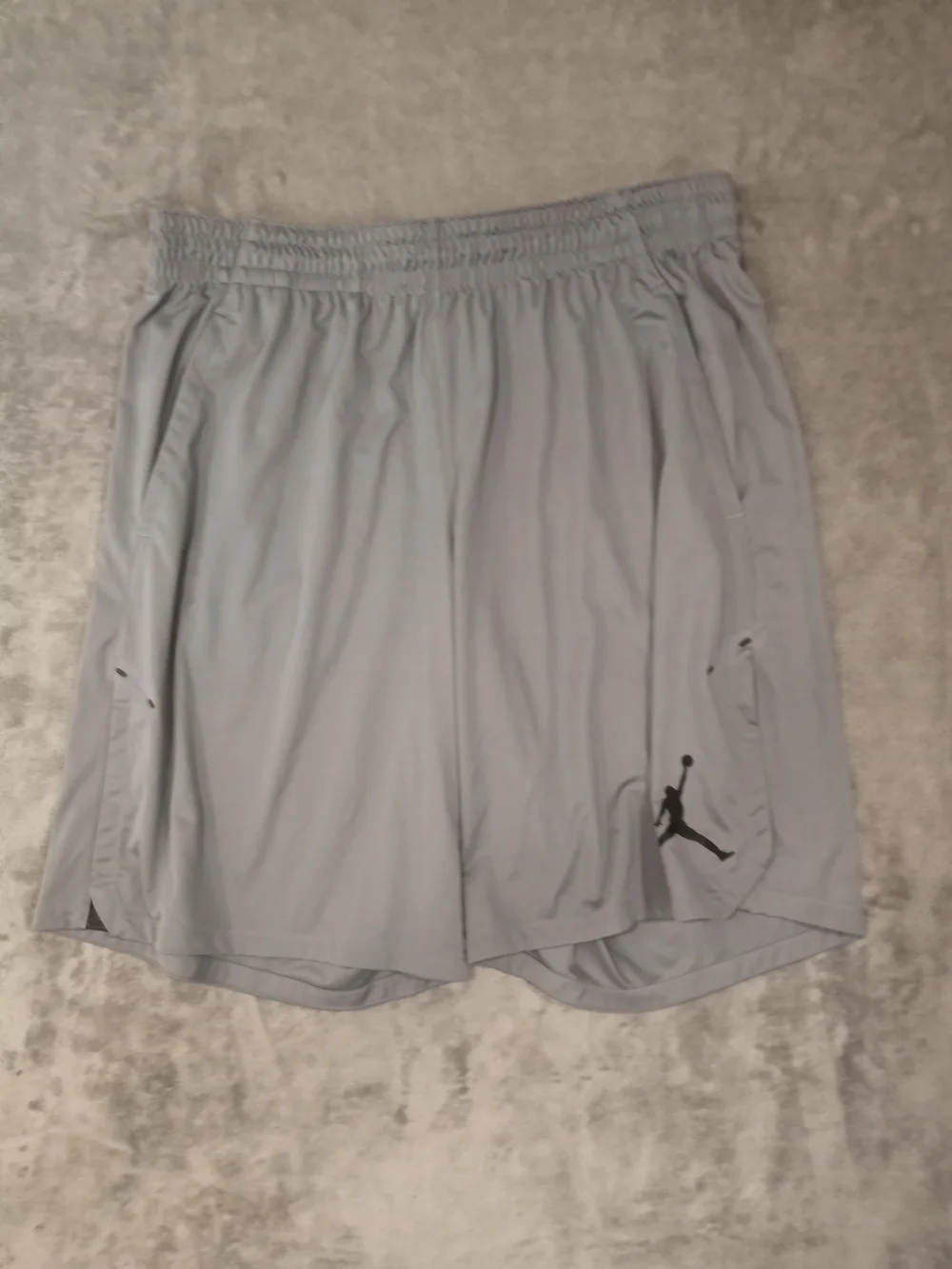 Jordan Light Gray Men's Athletic Shorts with Jump Logo Size XXL